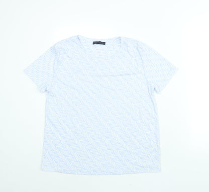 Womens UK Size 12 Marks and Spencer Blue Basic T-Shirt