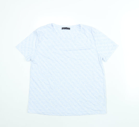Womens UK Size 12 Marks and Spencer Blue Basic T-Shirt