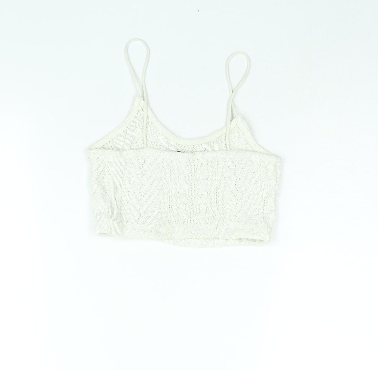 Womens UK Size S Stradivarius Ivory Vest Jumper