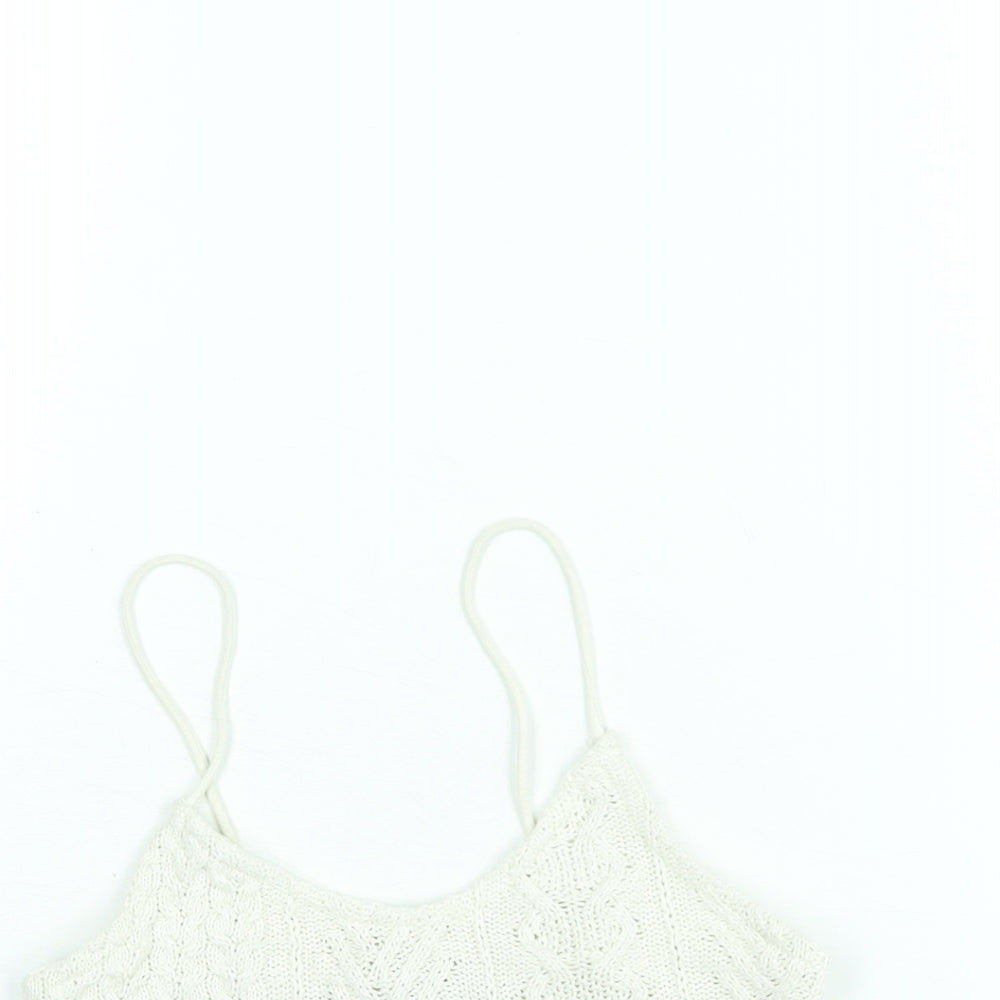 Womens UK Size S Stradivarius Ivory Vest Jumper