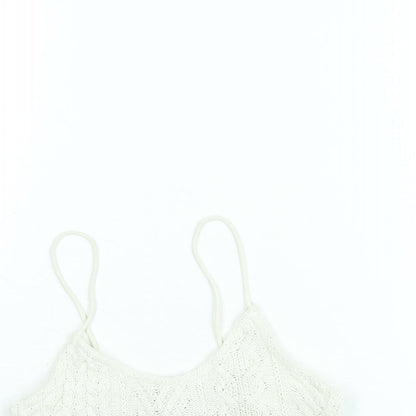 Womens UK Size S Stradivarius Ivory Vest Jumper