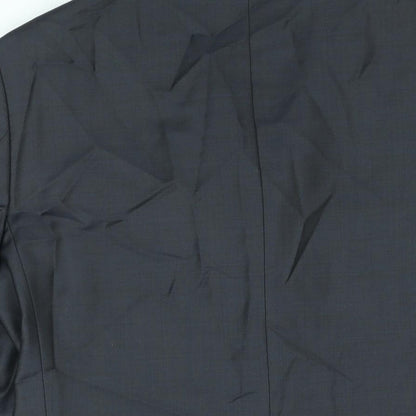 Mens UK Size 40 River Island Regular Black Suit Jacket