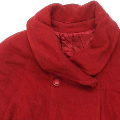 Womens UK Size 12 Richards Red Overcoat