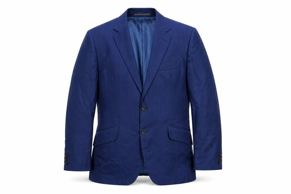 Marks & Spencer Mens Blue Wool Jacket Suit Jacket Size 36 Regular