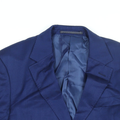 Marks and Spencer Mens Blue Wool Jacket Suit Jacket Size 36 Regular