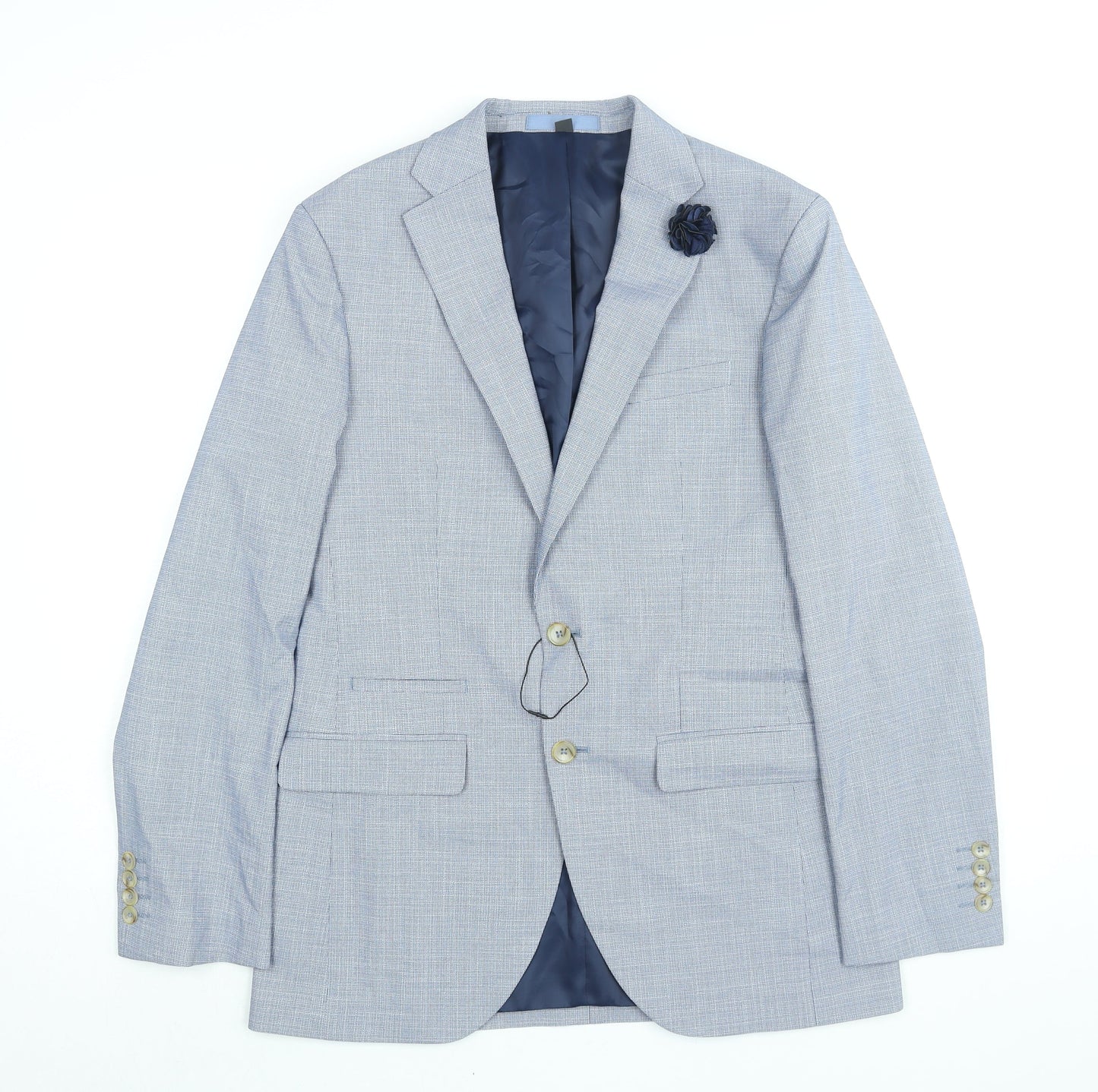 Mens UK Size 38 Marks and Spencer Regular Blue Suit Jacket
