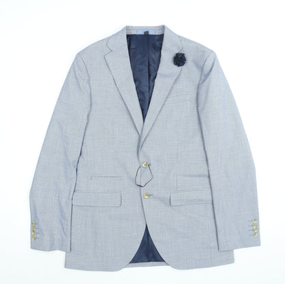 Mens UK Size 38 Marks and Spencer Regular Blue Suit Jacket
