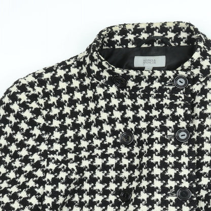 Womens UK Size 16 Marks and Spencer Black Overcoat