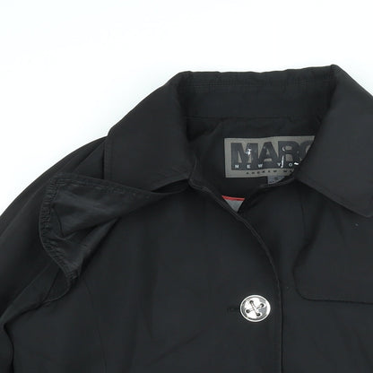 Andrew Marc Womens Black Pea Coat Coat Size S Button