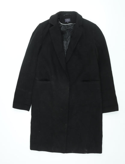 Womens UK Size 8 Marks and Spencer Black Overcoat