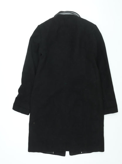 Womens UK Size 8 Marks and Spencer Black Overcoat