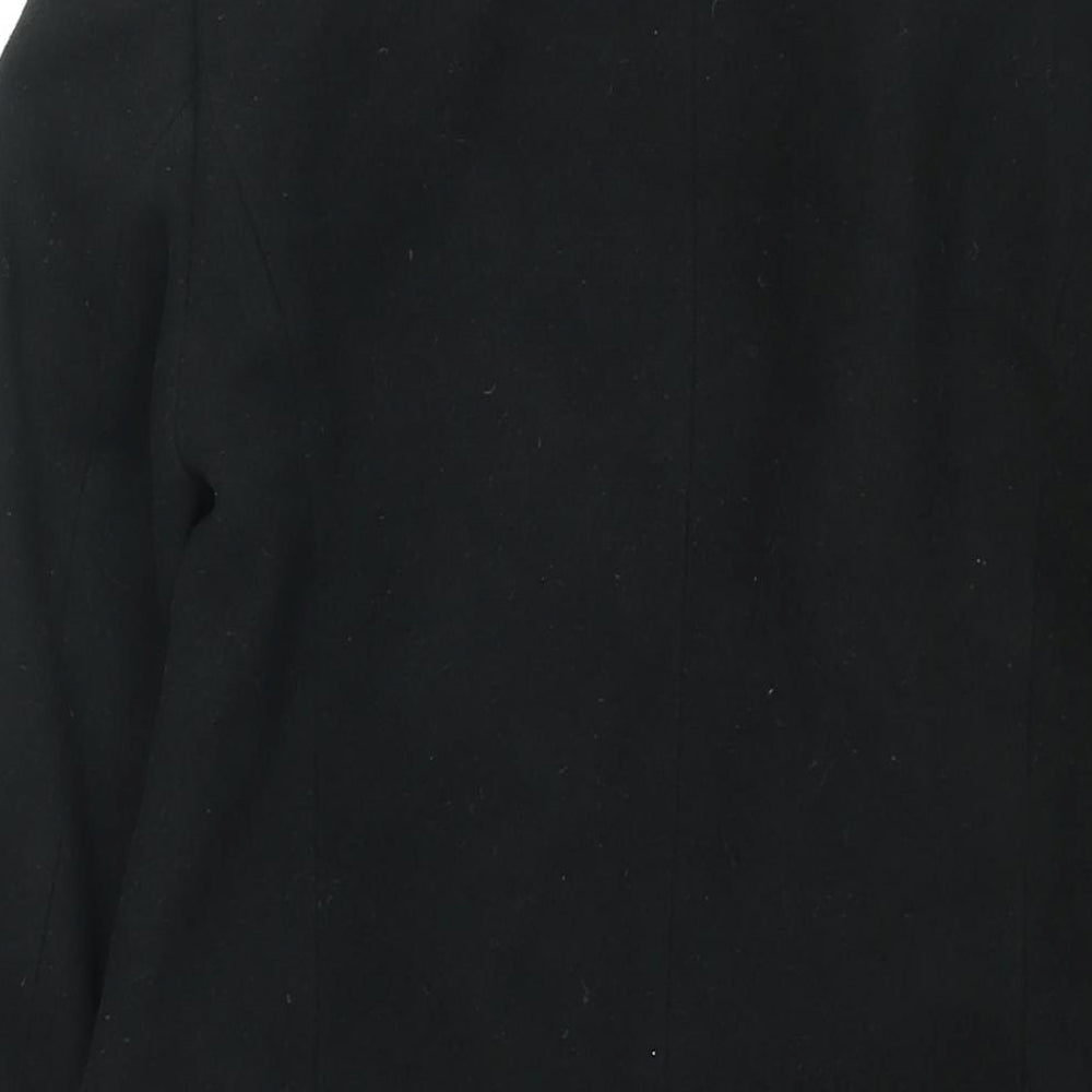 Womens UK Size 8 Marks and Spencer Black Overcoat