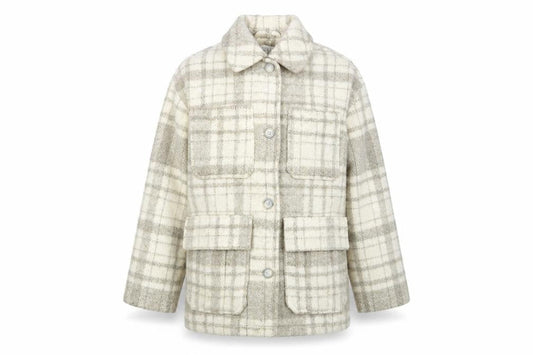 Womens UK Size XS Topshop Beige Pea Coat