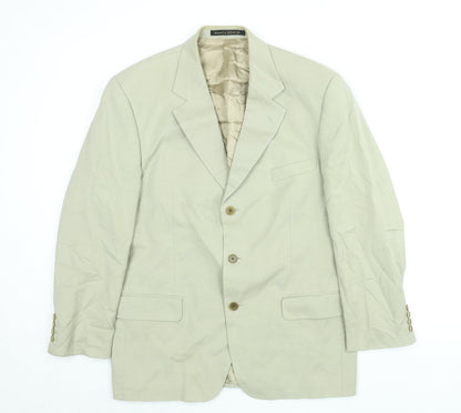 Mens UK Size 42 St Michael Regular Beige Suit Jacket