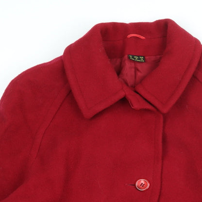Womens UK Size 14 Lampert Red Overcoat