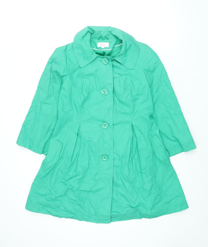 Womens UK Size 10 Marks and Spencer Green Pea Coat