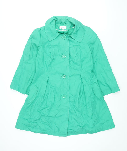 Womens UK Size 10 Marks and Spencer Green Pea Coat