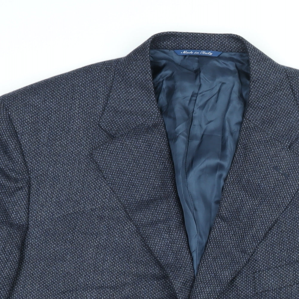 Mens UK Size 44 Canali Regular Blue Suit Jacket