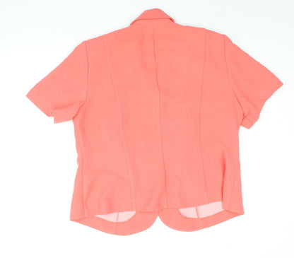 Studio I Womens Pink Jacket Size 18 Button - Vintage