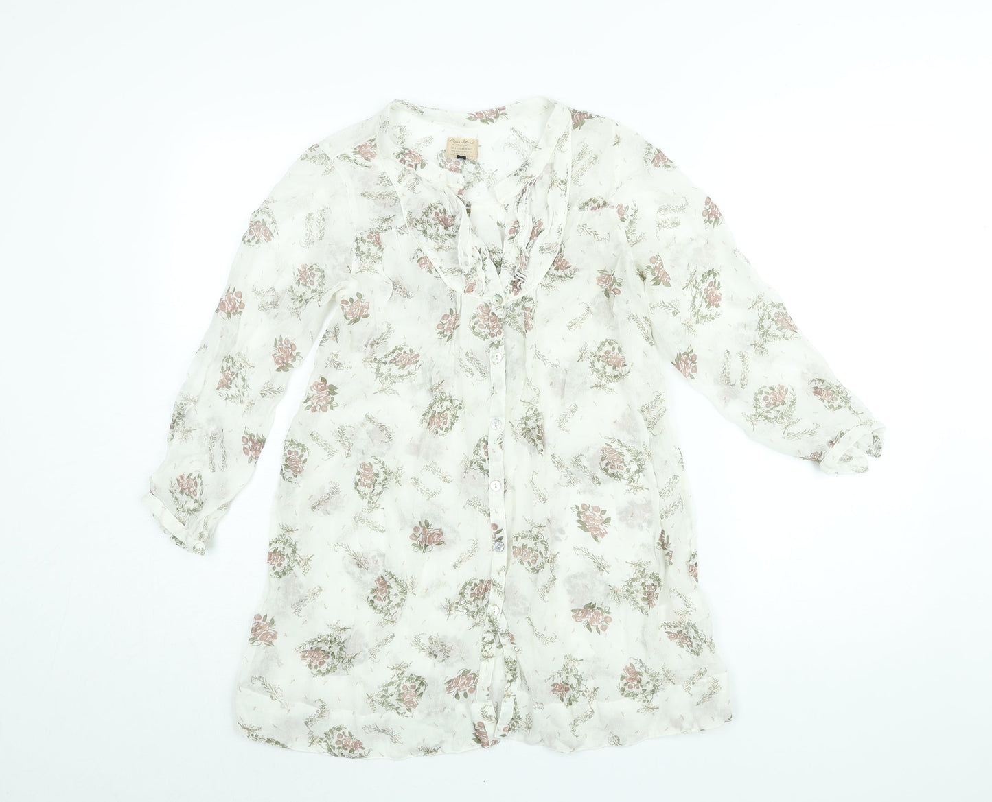 Womens UK Size 8 River Island White Basic Blouse