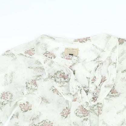 Womens UK Size 8 River Island White Basic Blouse