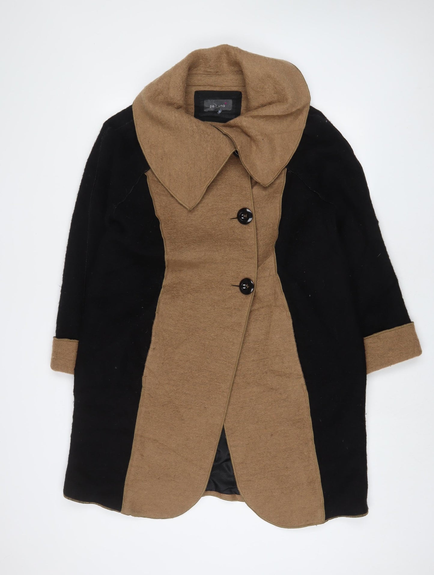 Womens UK Size 14 Per Una Black Overcoat