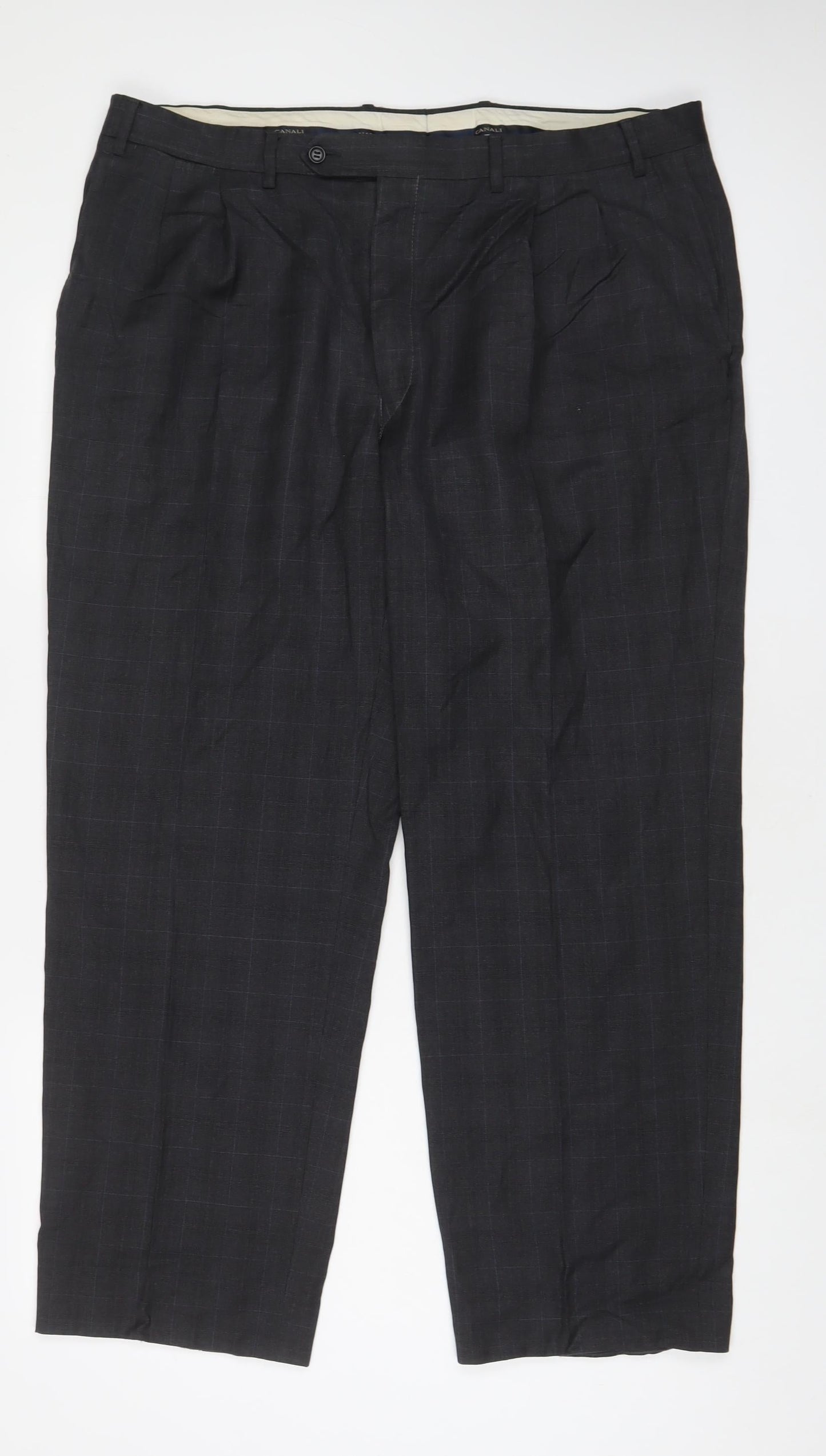 Mens UK Size 40 in Canali Regular Fit  Grey Trousers