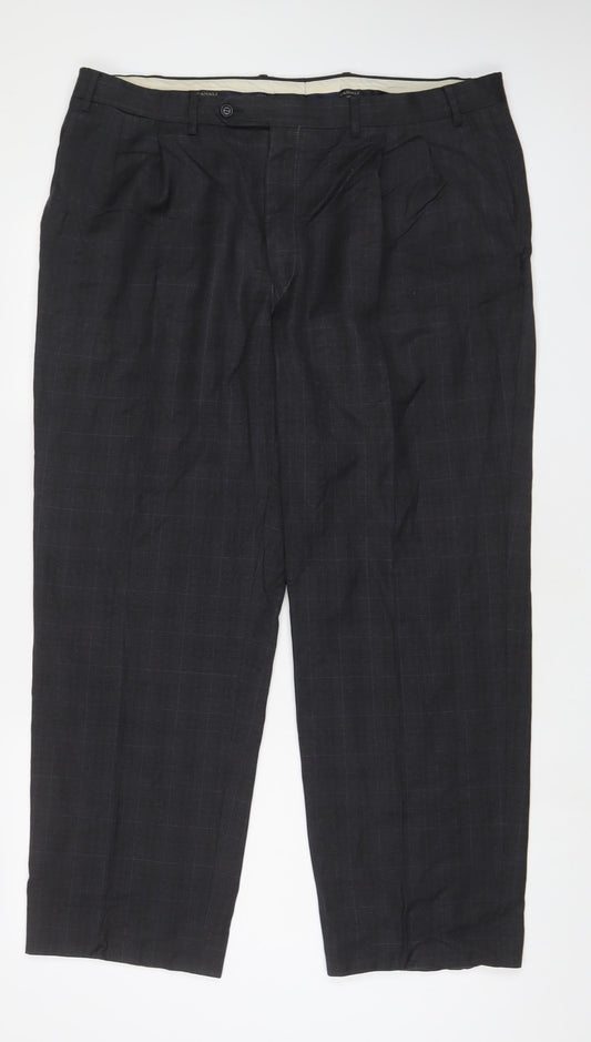 Mens UK Size 40 in Canali Regular Fit  Grey Trousers