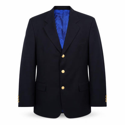 Simpson Mens Blue Wool Jacket Suit Jacket Size 40 Regular