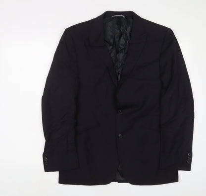 Mens UK Size 40 Simon Carter Regular Black Suit Jacket