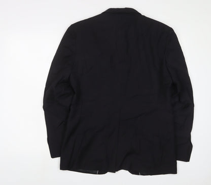 Mens UK Size 40 Simon Carter Regular Black Suit Jacket