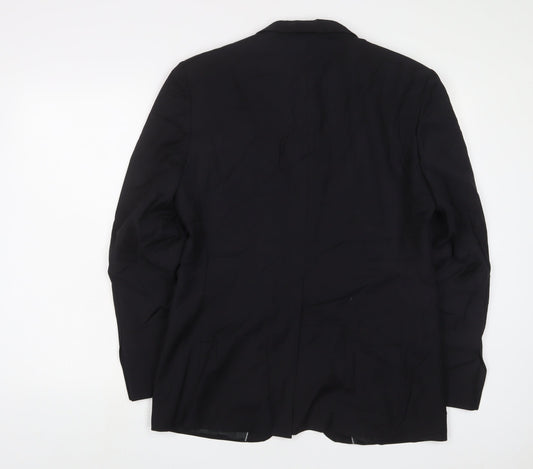 Mens UK Size 40 Simon Carter Regular Black Suit Jacket