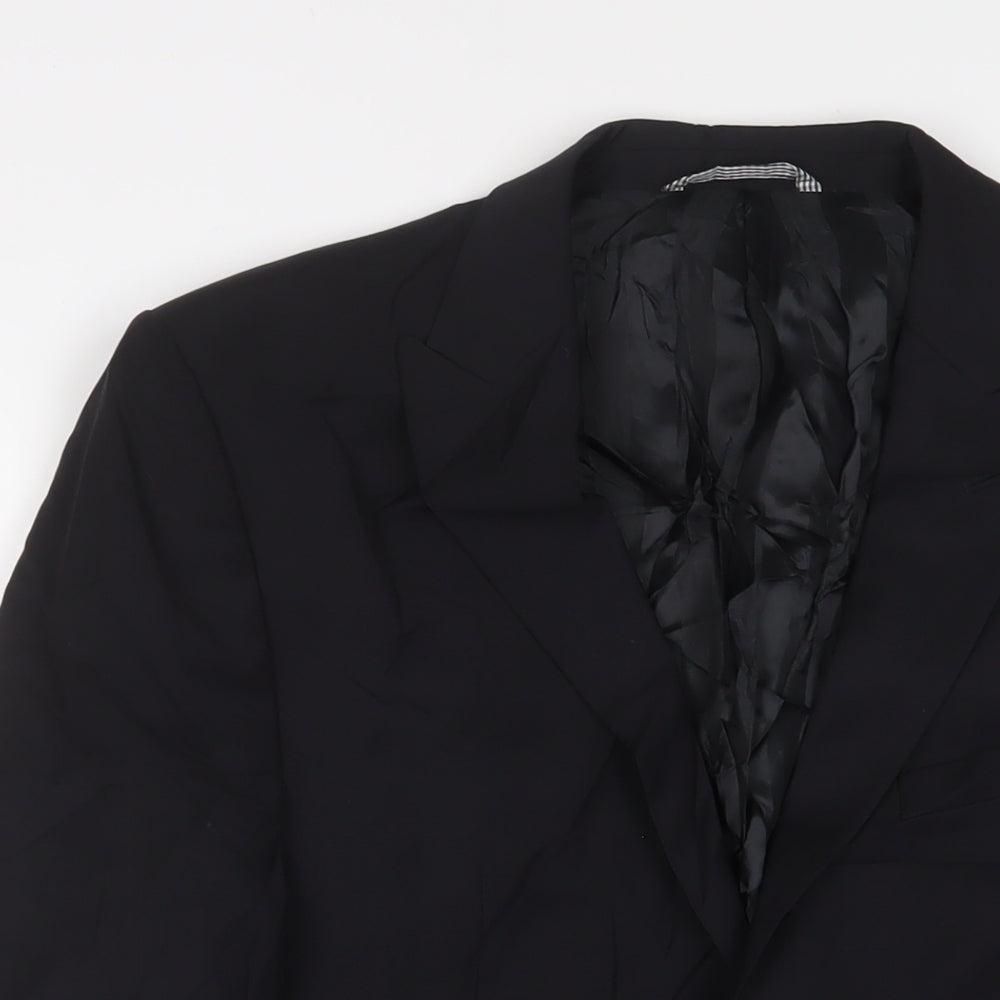 Mens UK Size 40 Simon Carter Regular Black Suit Jacket