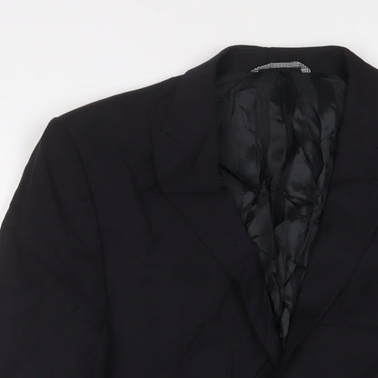 Mens UK Size 40 Simon Carter Regular Black Suit Jacket