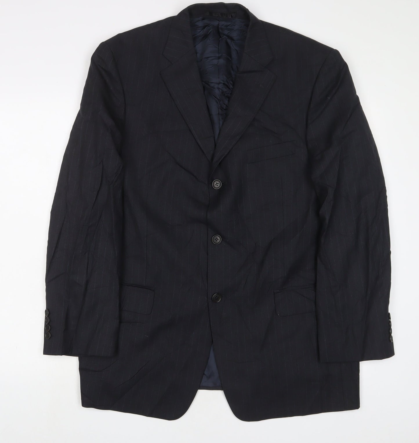 Mens UK Size 42 Marks and Spencer Regular Blue Suit Jacket