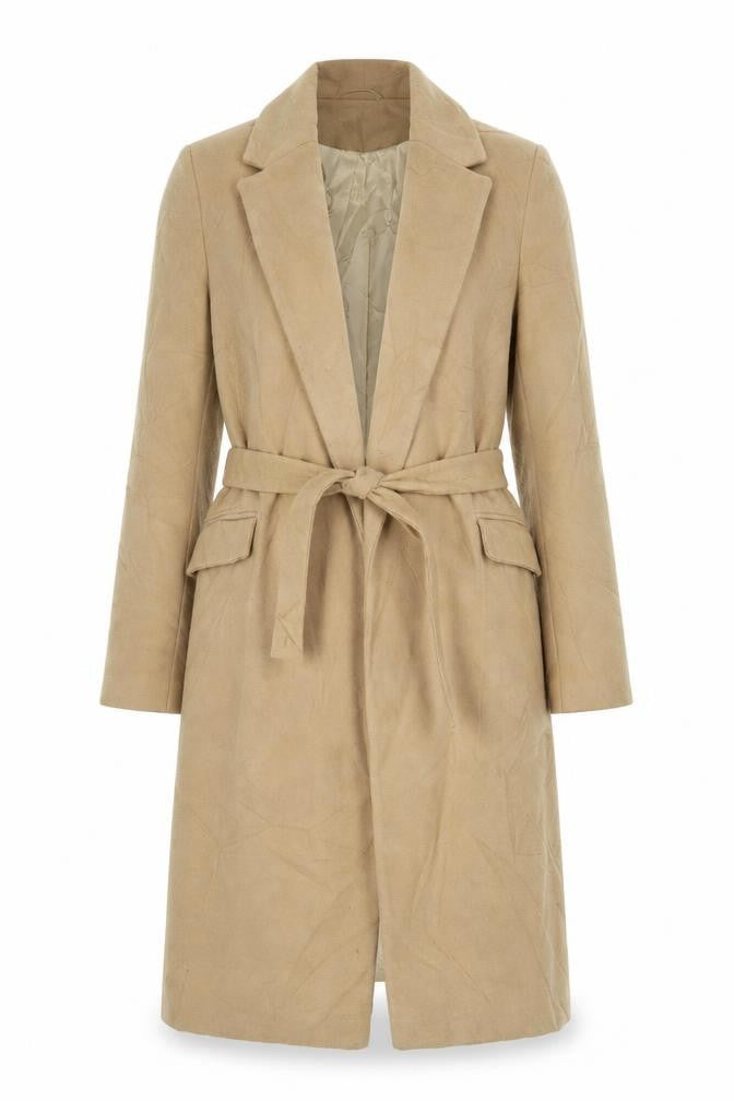 Womens UK Size 8 Topshop Brown Overcoat