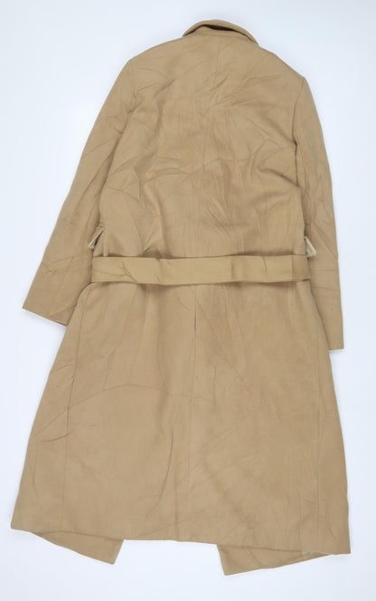 Womens UK Size 8 Topshop Brown Overcoat