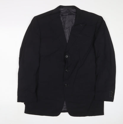 Mens UK Size 42 Ermenegildo Zegna Regular Black Suit Jacket
