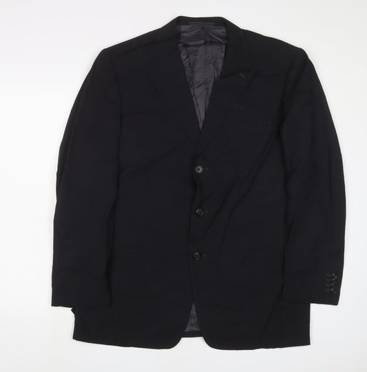 Mens UK Size 42 Ermenegildo Zegna Regular Black Suit Jacket