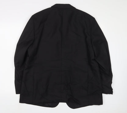 Harvey Malcom Mens Black Wool Jacket Suit Jacket Size 44 Regular