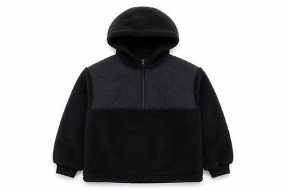 Front view of Next girls’ black jacket, size 9, years zip