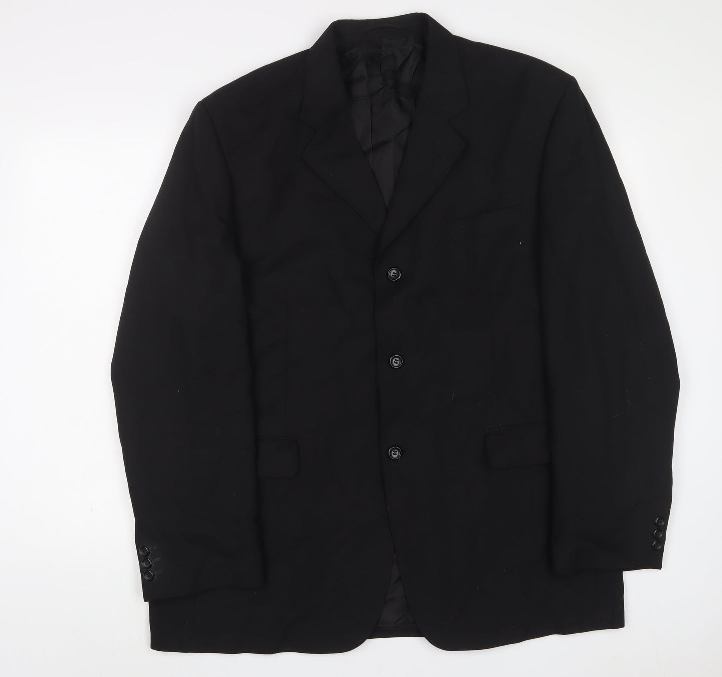 Mens UK Size 44 Jonathan Adams Regular Black Suit Jacket
