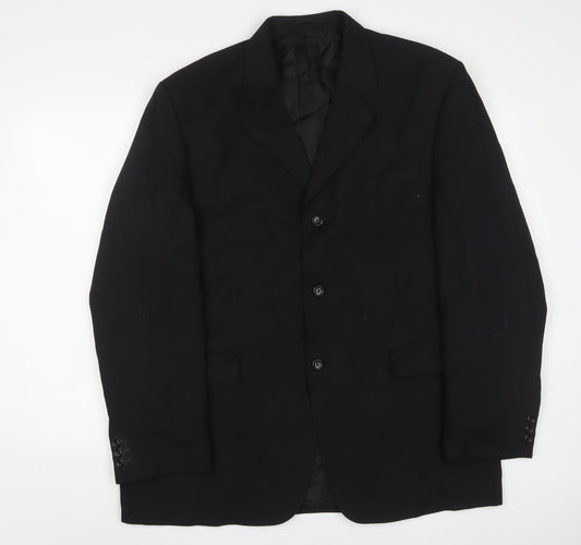 Mens UK Size 44 Jonathan Adams Regular Black Suit Jacket