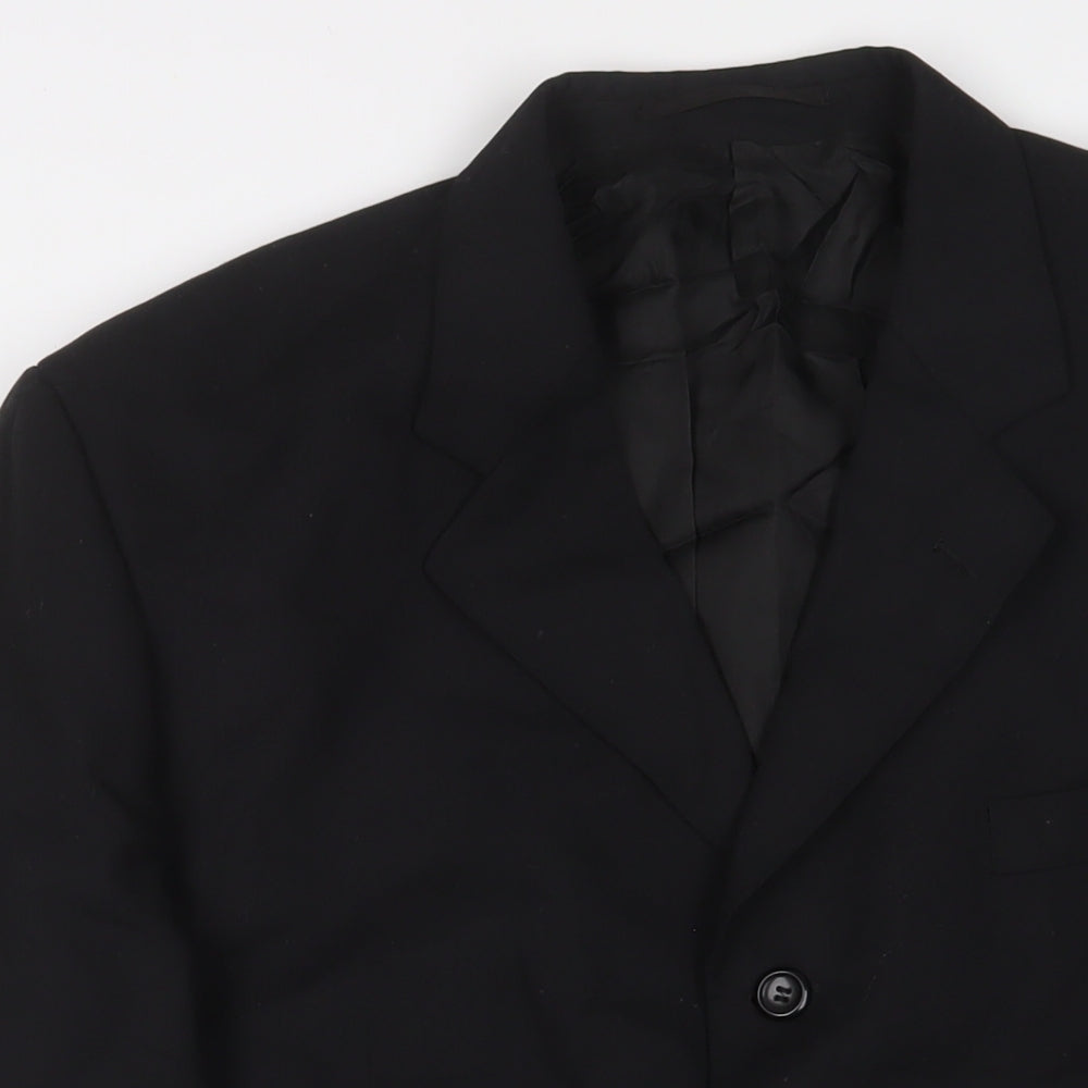 Mens UK Size 44 Jonathan Adams Regular Black Suit Jacket