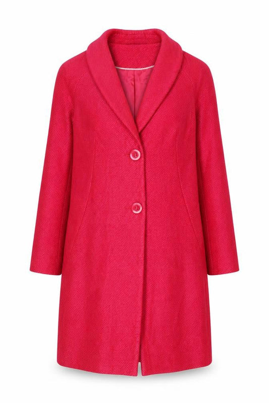 Womens UK Size 12 M&Co Pink Overcoat