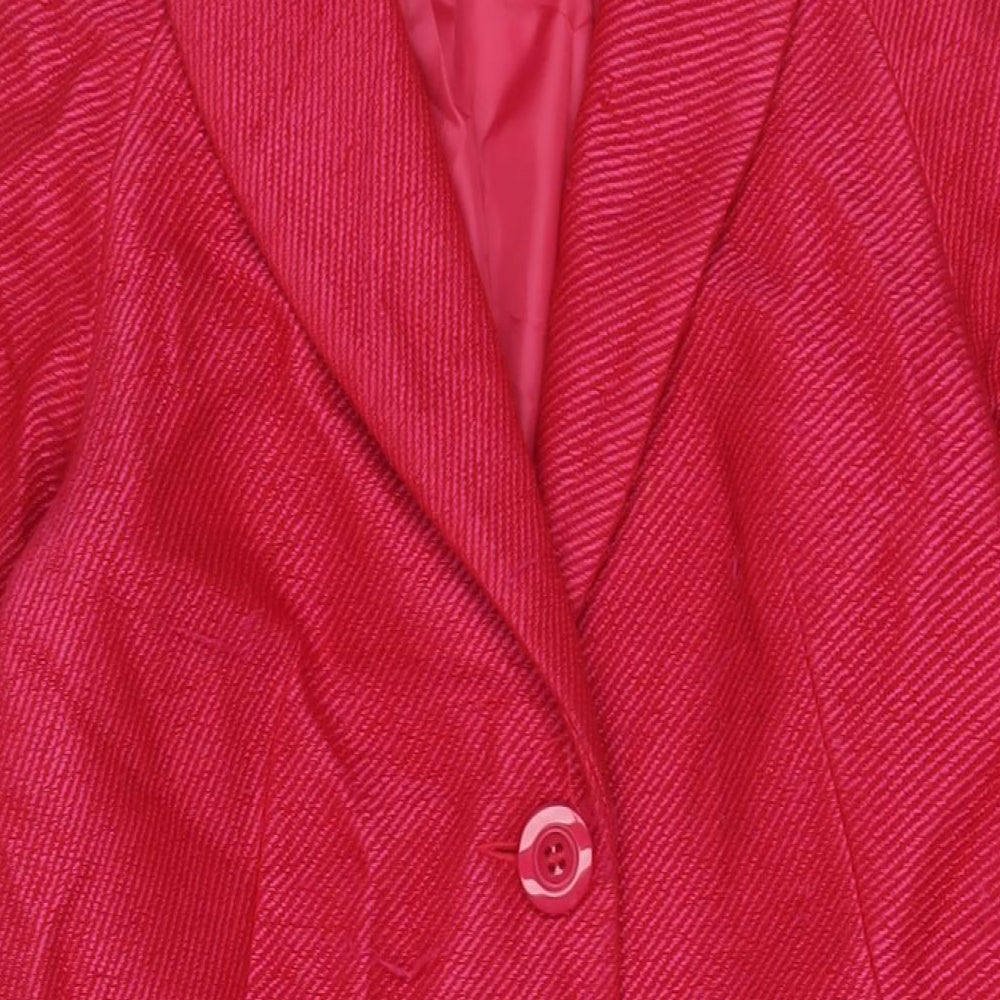 Womens UK Size 12 M&Co Pink Overcoat
