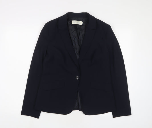 John Lewis Womens Blue Jacket Blazer Size 12 Button