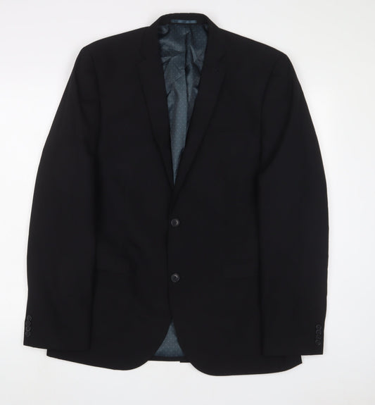 Mens UK Size 40 NEXT Regular Black Suit Jacket