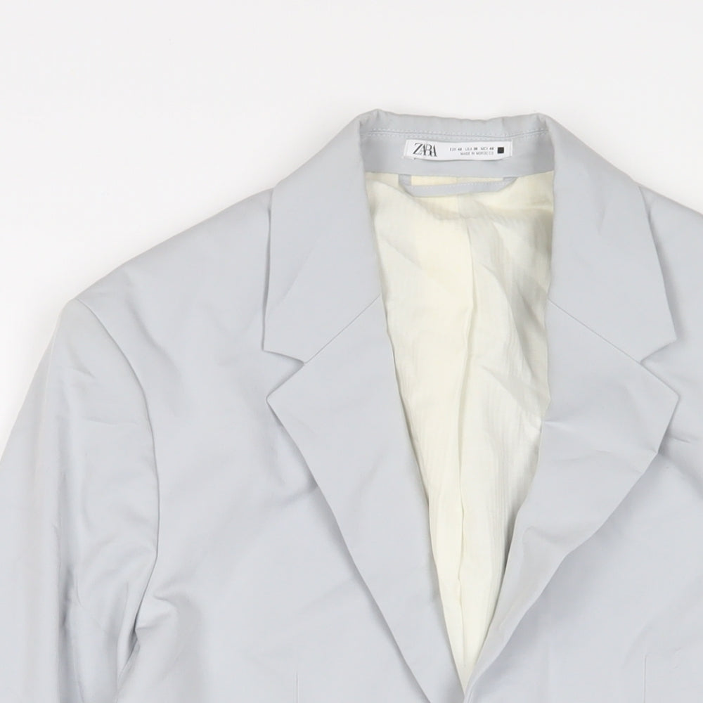 Mens UK Size 38 Zara Regular Blue Suit Jacket