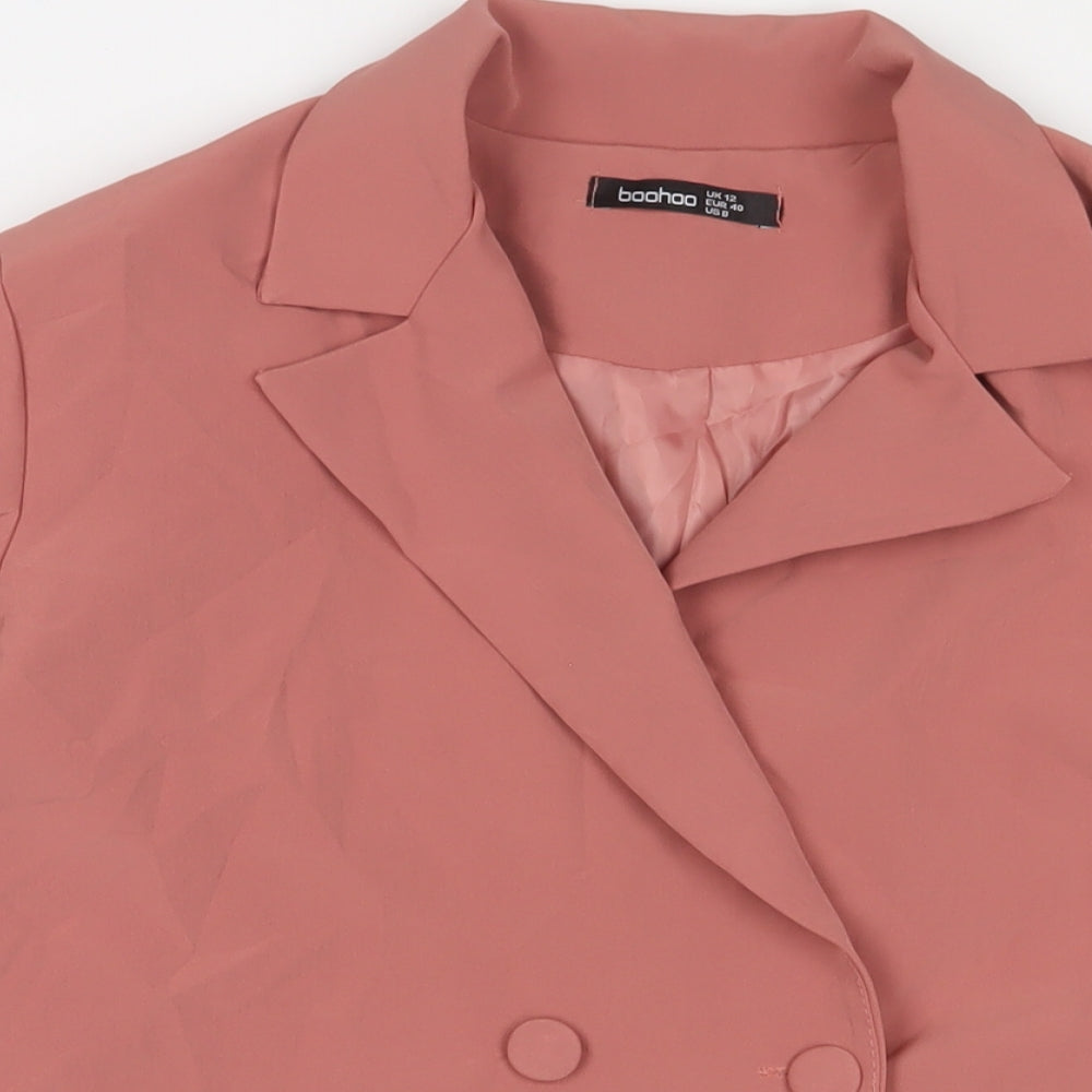 Womens UK Size 12 Boohoo Pink Jacket